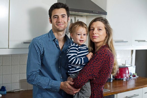 Josh Elster and Kate Cellan-Jones with son Felix